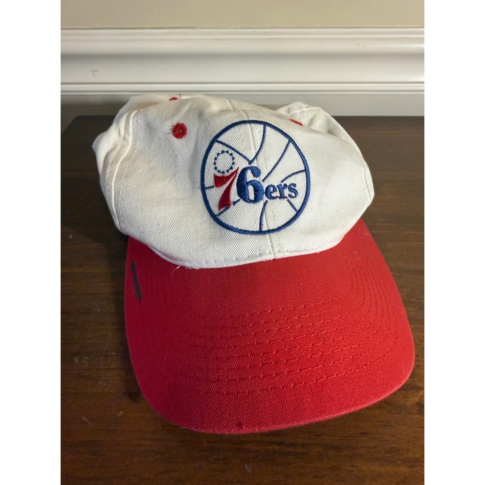 Vintage Philadelphia 76ers Coca-Cola Snapback Hat BD&A NBA Basketball Red White